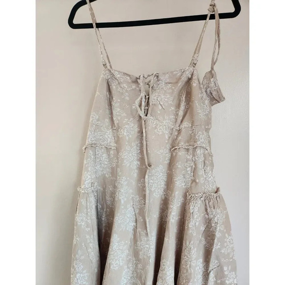 NWT By Anthropologie Corset Seamed Mini Dress Size Plus 1X Beige 9F408 - Picture 5 of 14